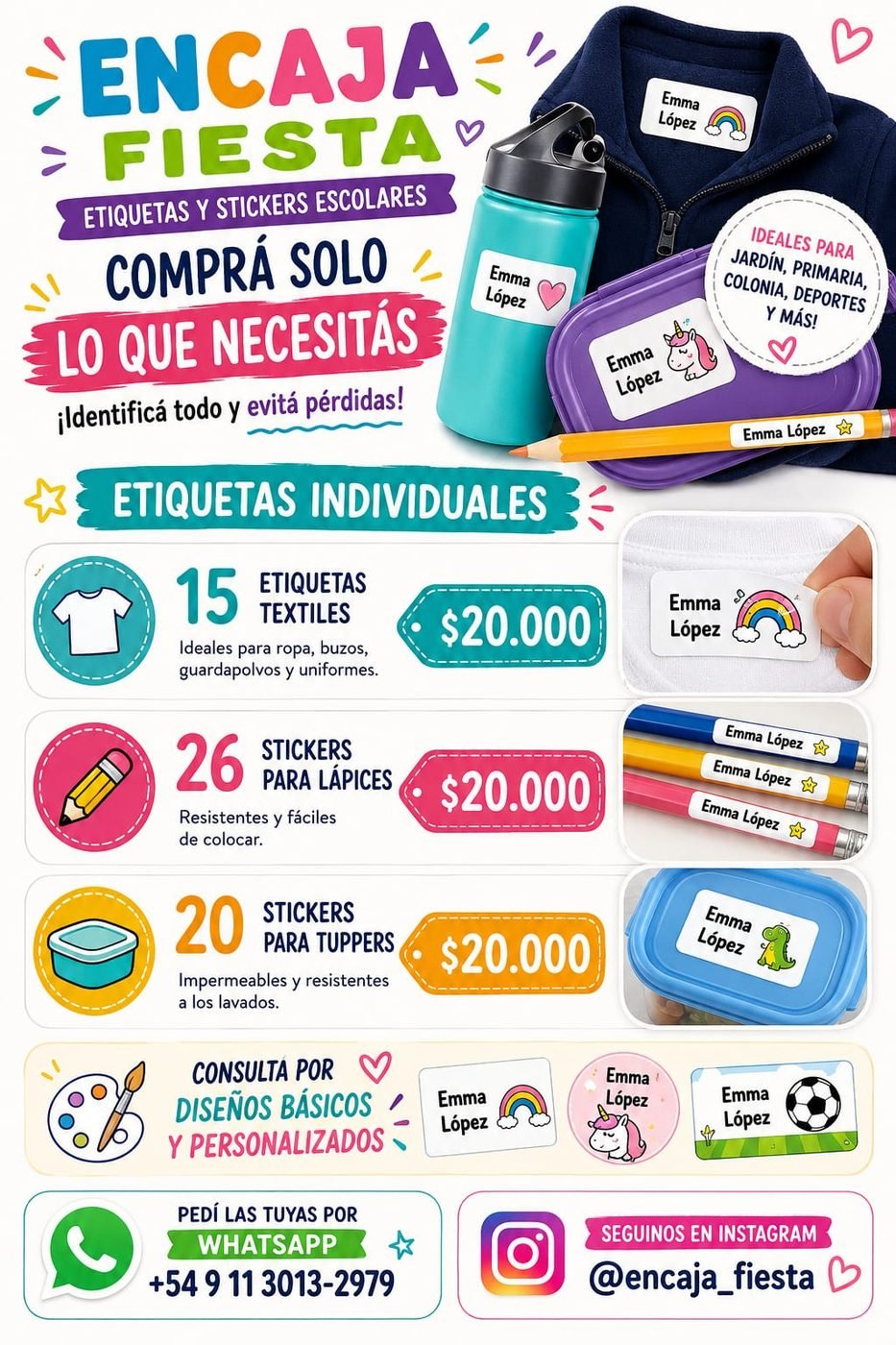 Combo Caja 10 escolar