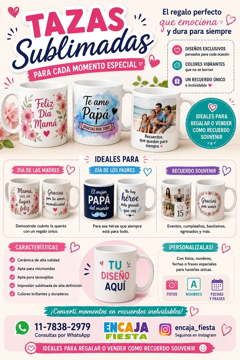 Tazas sublimadas personalizadas